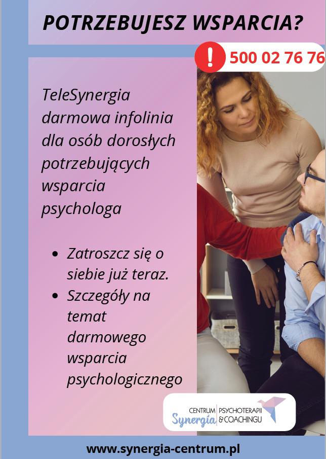 psycholog darmowa infolinia synergia