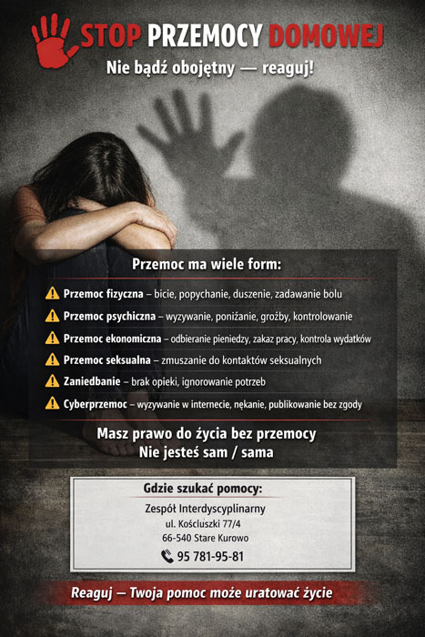 plakat stop przemocy stare kurowo